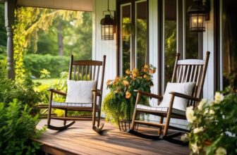 Veranda mit Schaukelstühlen